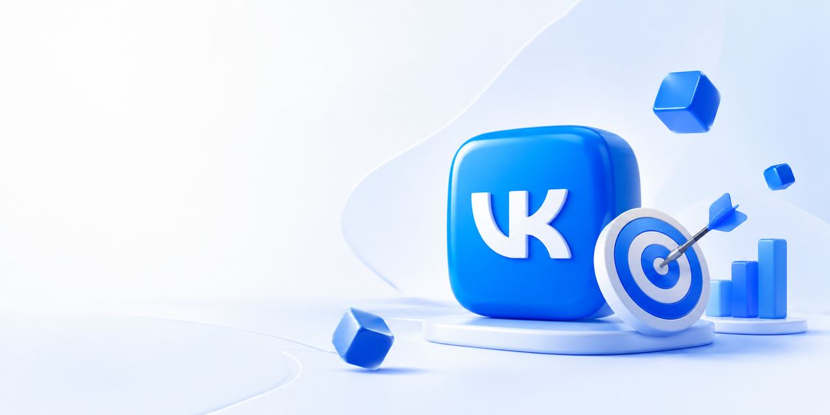3D-иллюстрация VK Ads для блока заявки